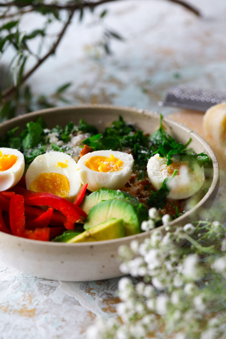 Savory Breakfast Bowl with Parmesan