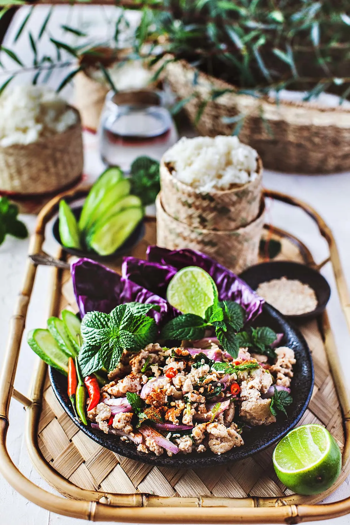 Thai Ground Chicken Salad