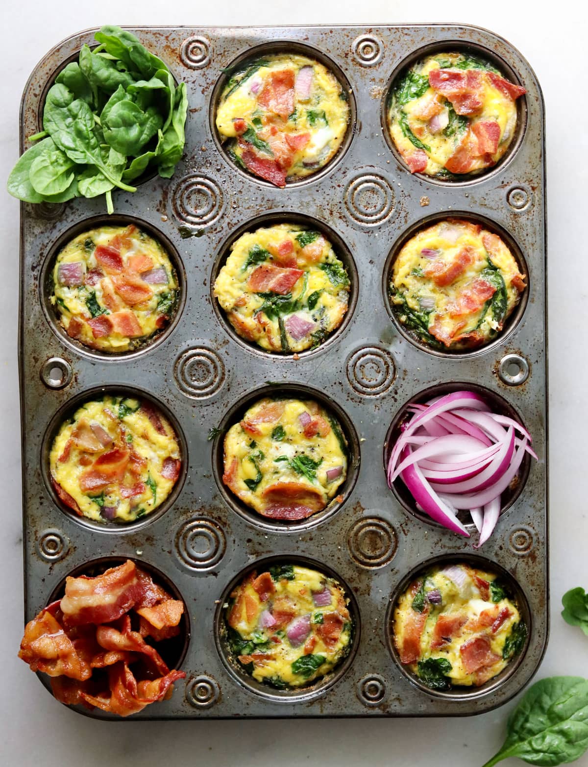 Bacon and Spinach Egg Muffins