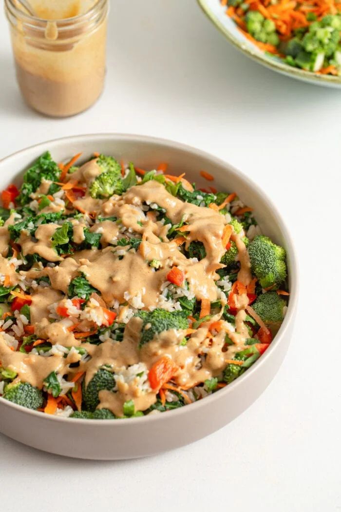  Kale Peanut Brown Rice Salad