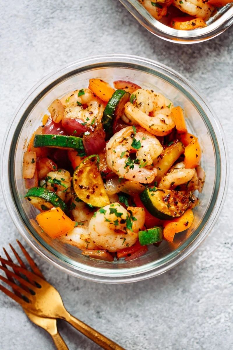 Shrimp and Veggies Meal Prep Bowls