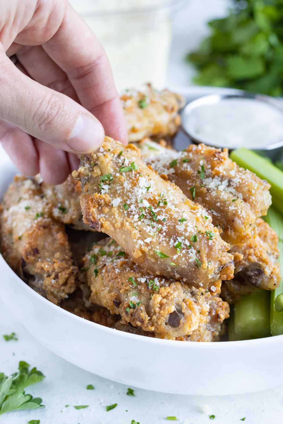  Baked Garlic Parmesan Wings