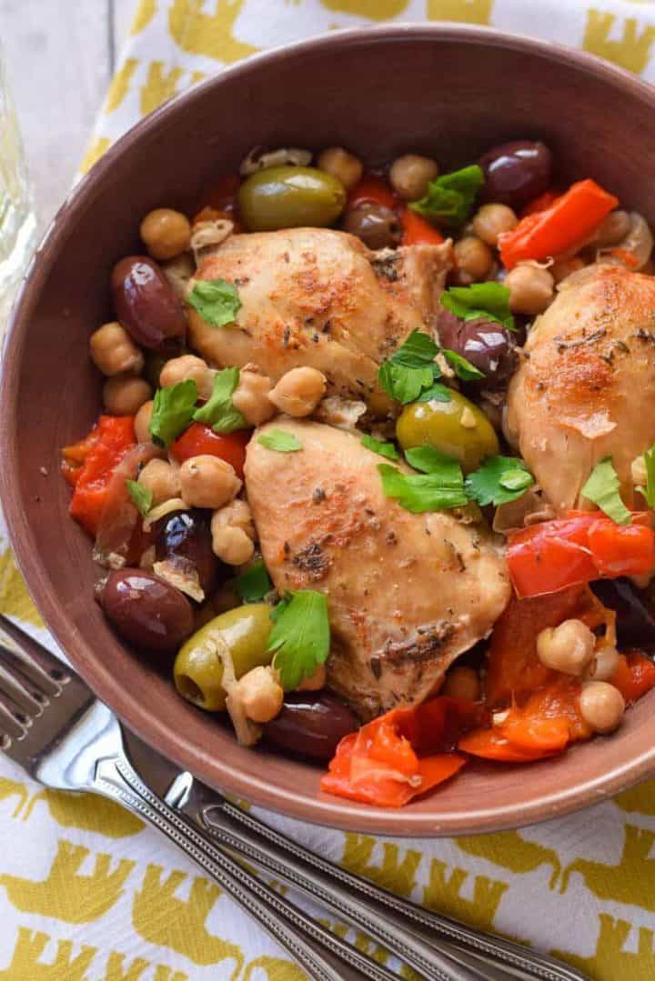 chicken with olives and peppers