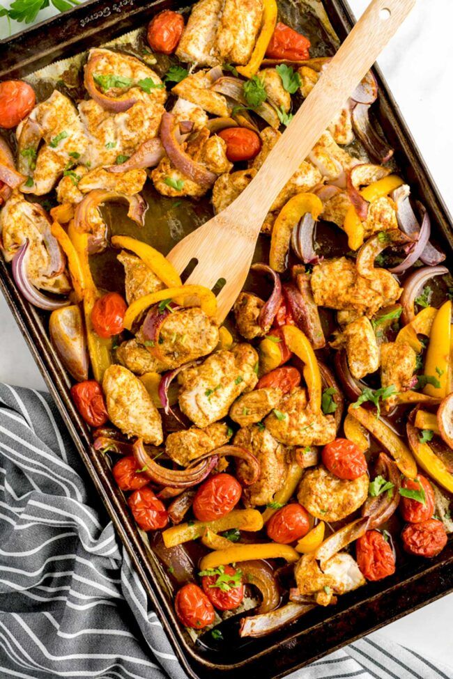 Sheet Pan Chicken Shawarma with Vegetables