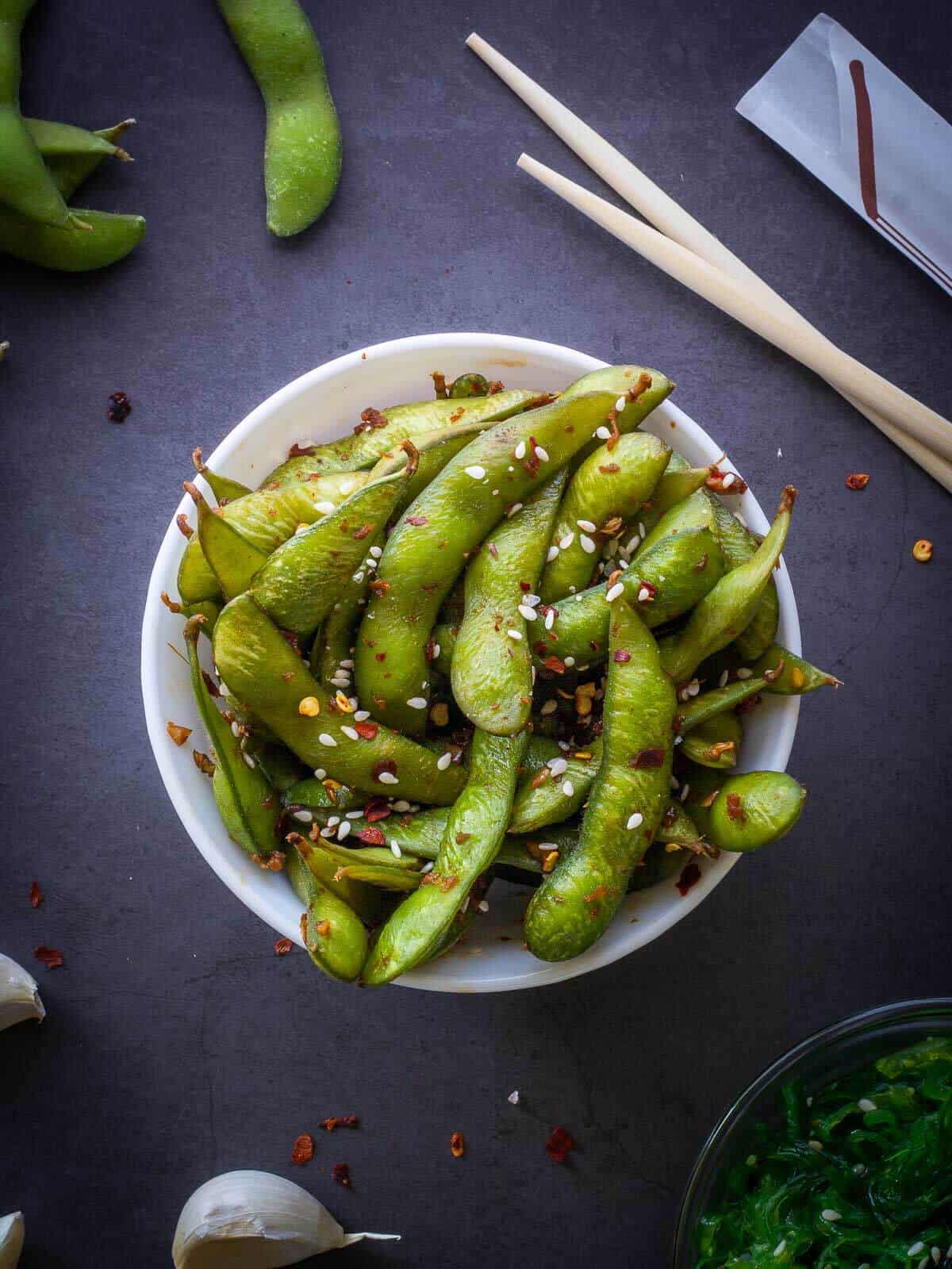 Garlic Edamame