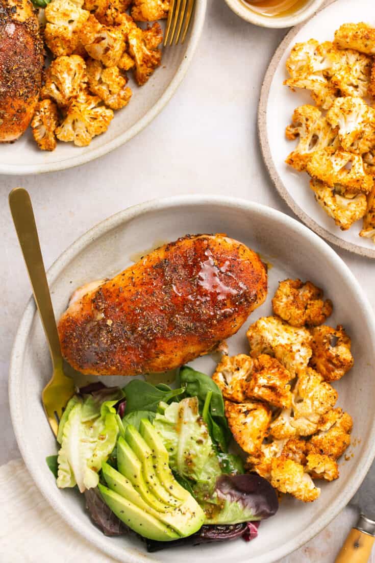 Honey Garlic Baked Chicken and Cauliflower