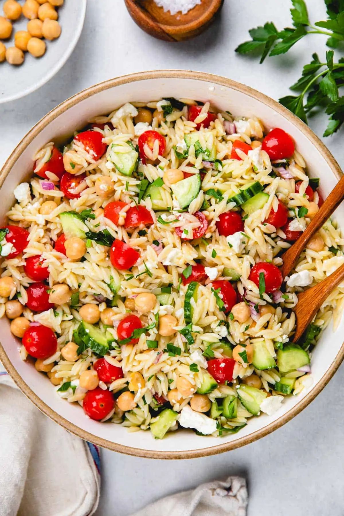 Lemon Orzo Salad with Feta