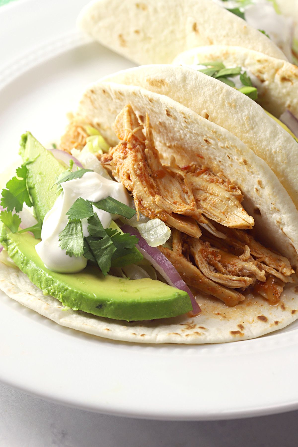 shredded chicken tacos