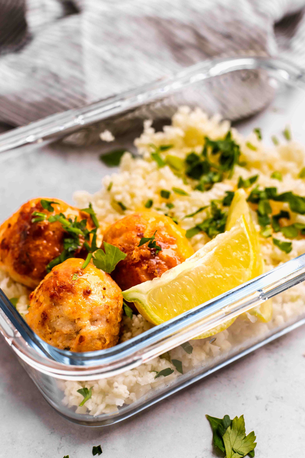chicken meatballs meal prep