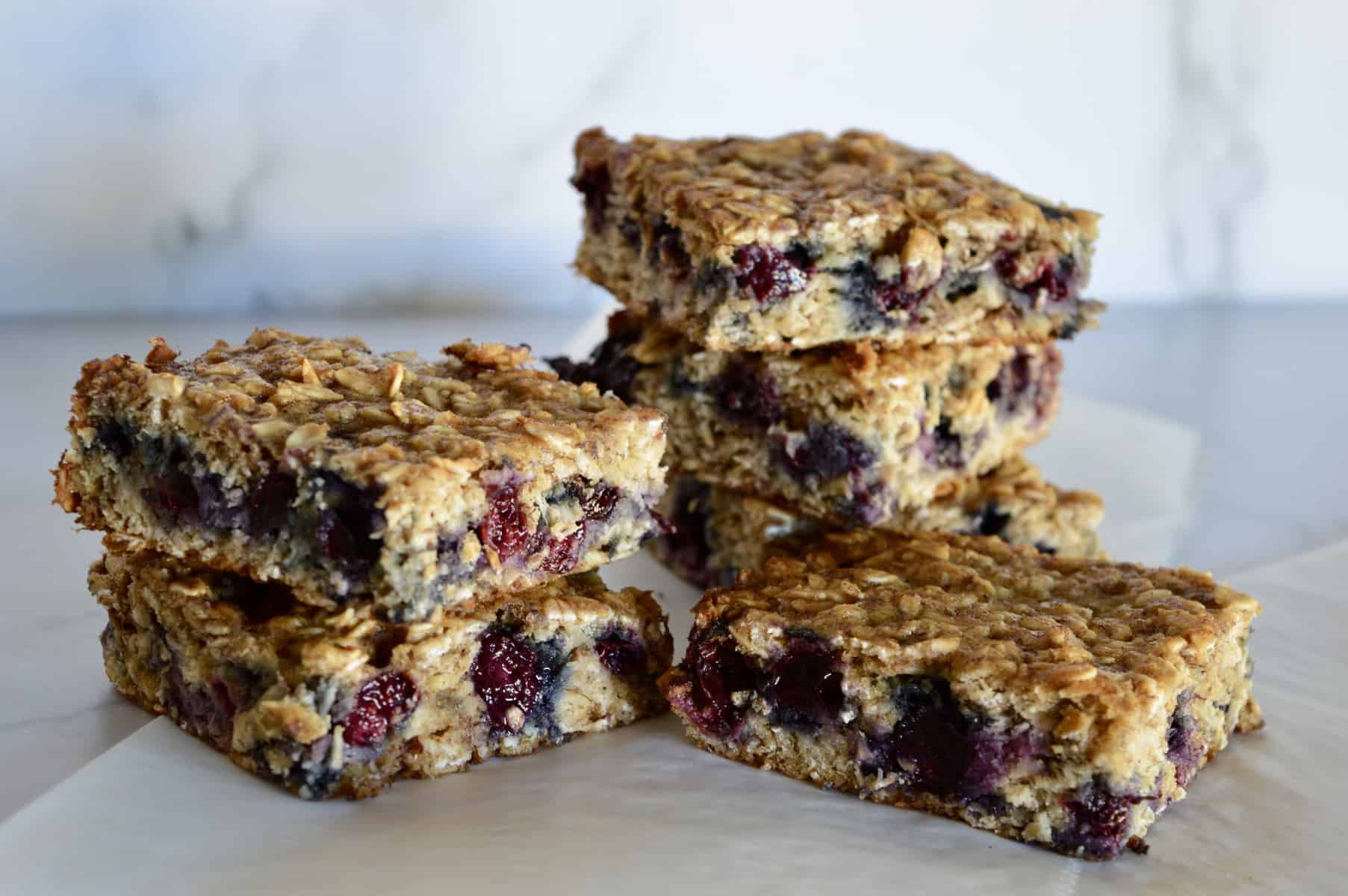 Blueberry Banana Oat Bars