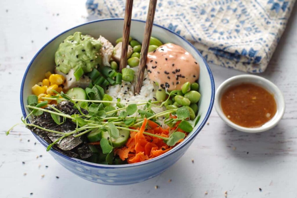 Chicken Poke Bowls