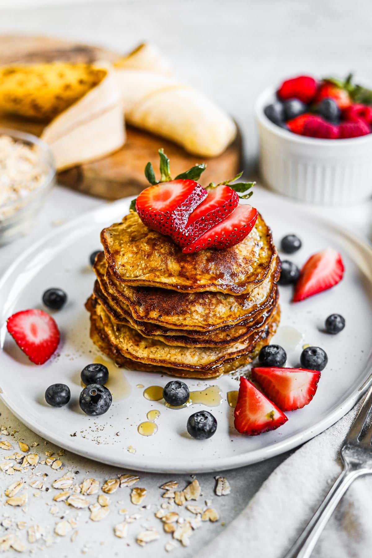 Oat Flour Banana Pancakes