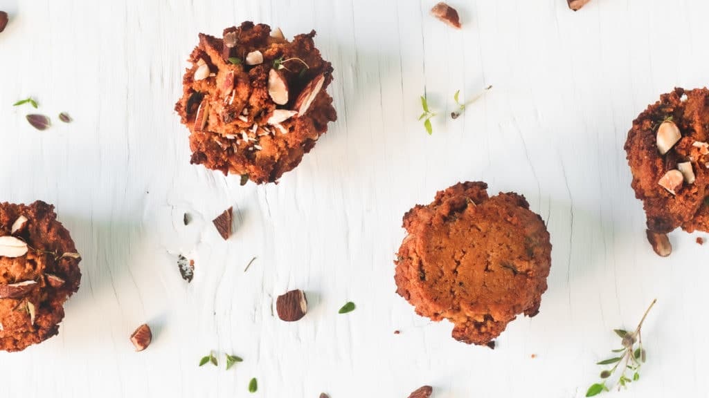 Almond Thyme Savoury Sweet Potato Muffins