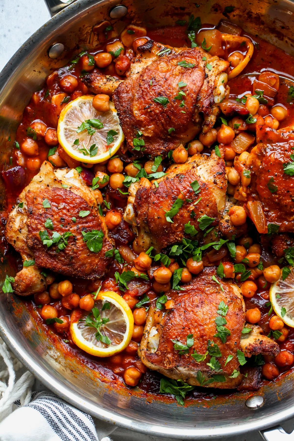 Moroccan Chicken and Chickpeas