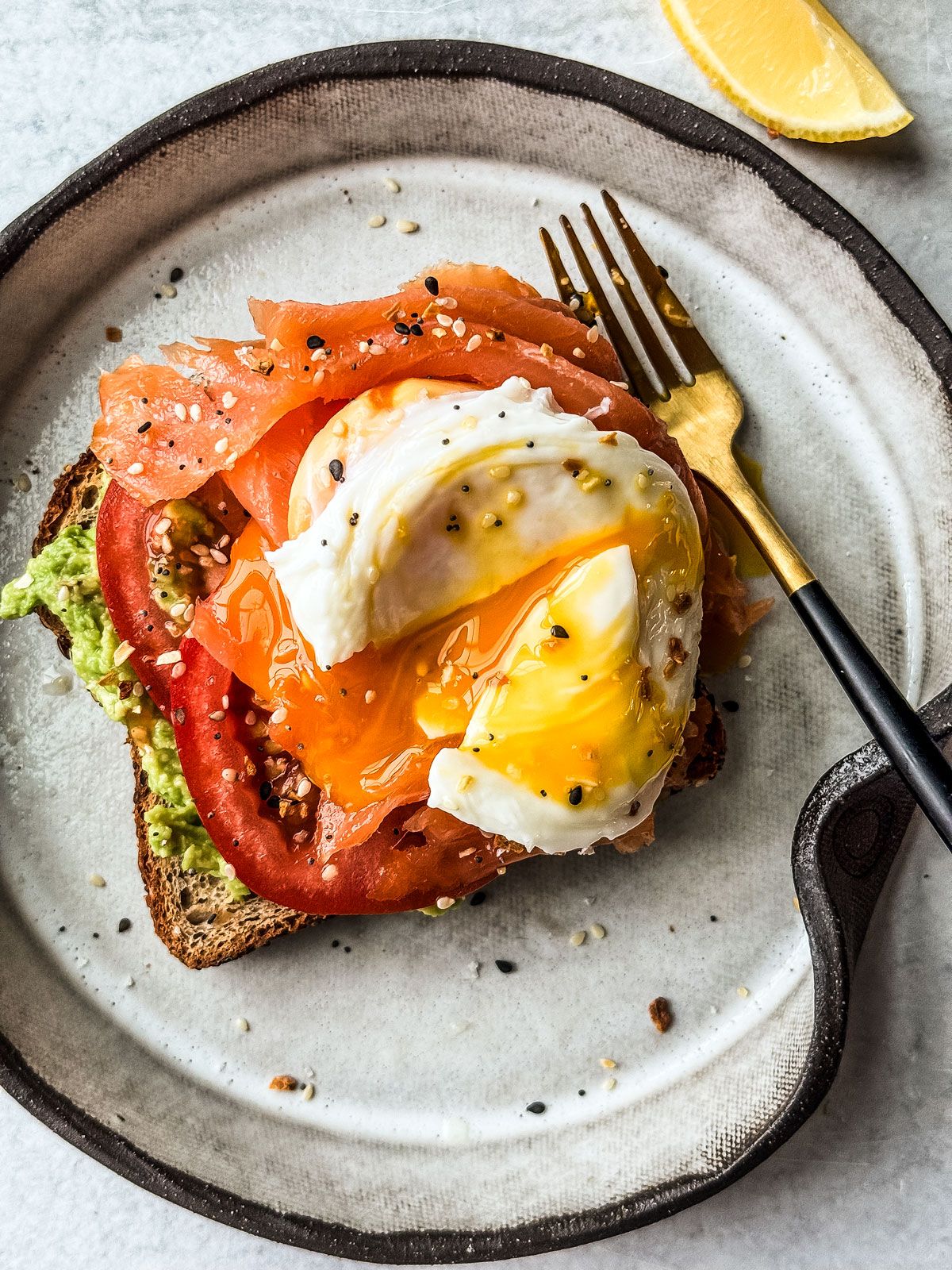 Smoked Salmon Avocado Toast with Poached Egg
