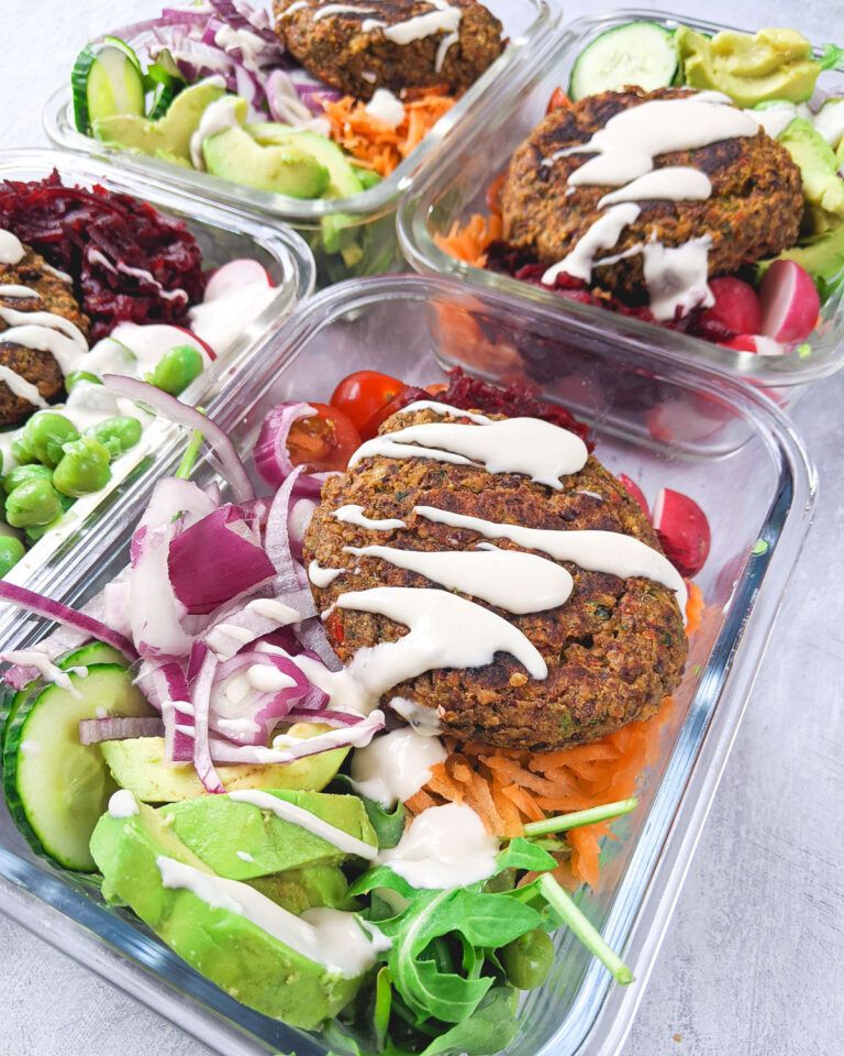 Red Kidney Bean Burger Bowls