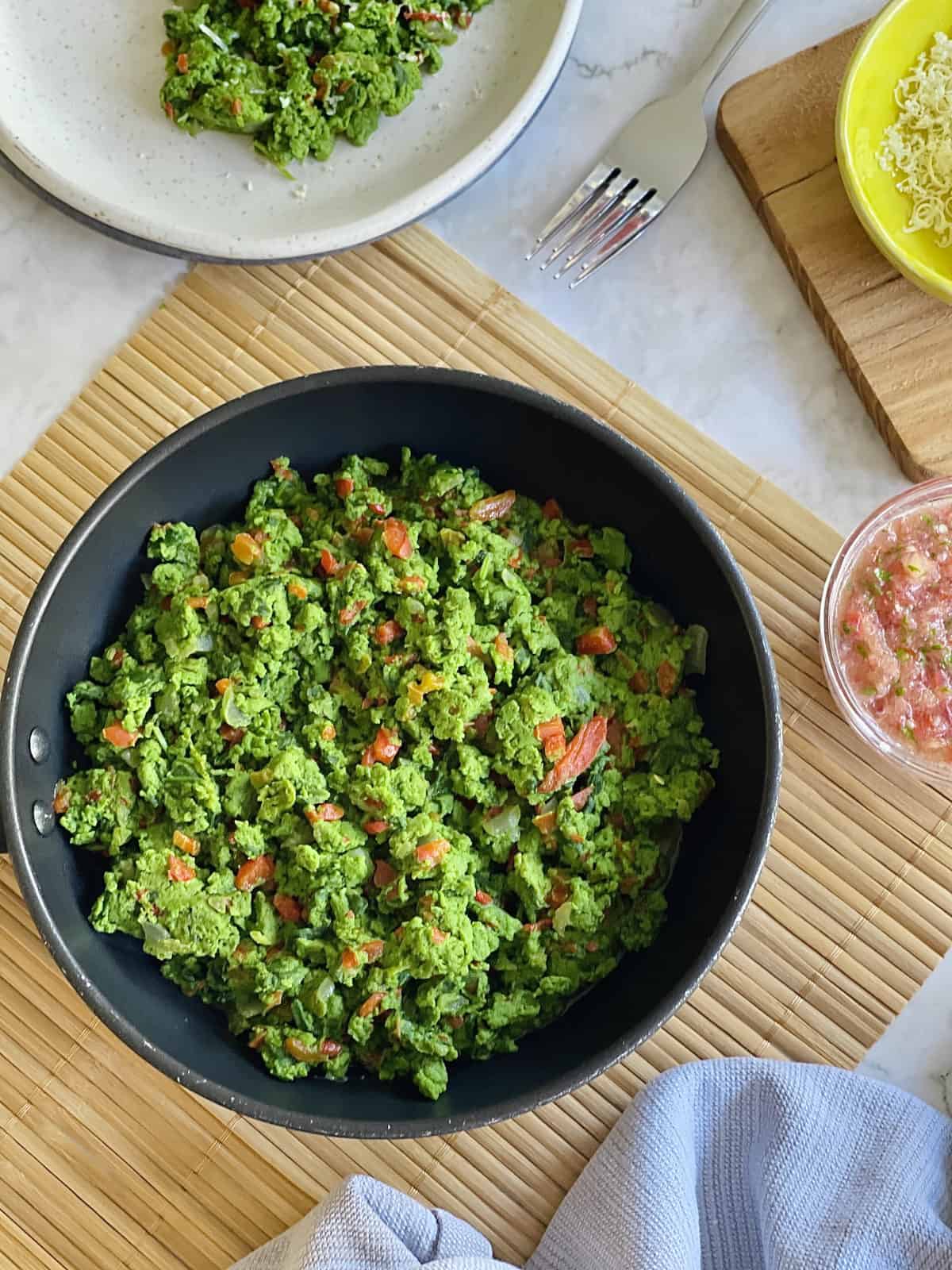 Green Veggie Scrambled Eggs