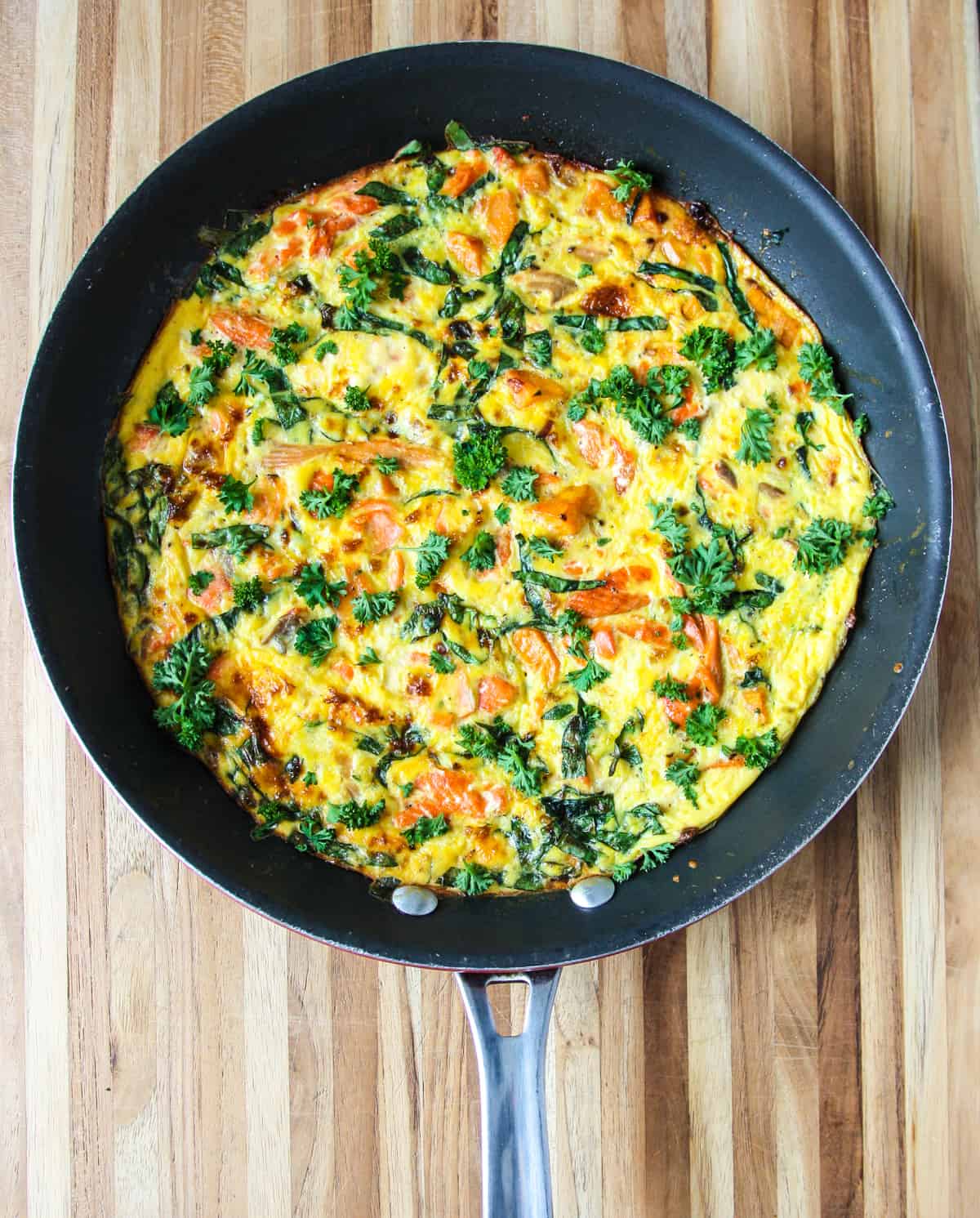 Salmon Frittata with Sweet Potatoes