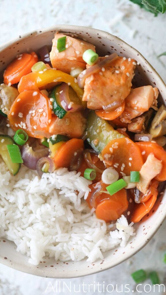  Salmon Stir Fry