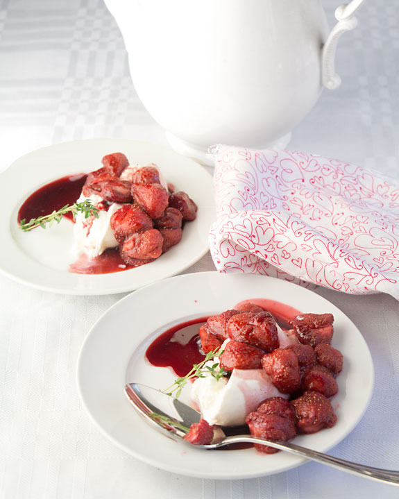Burrata with Roasted Strawberries