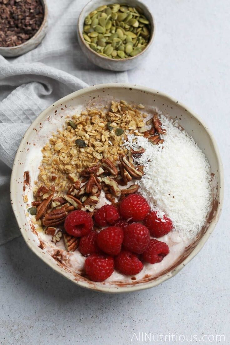 Chocolate Pecan Yogurt Bowl