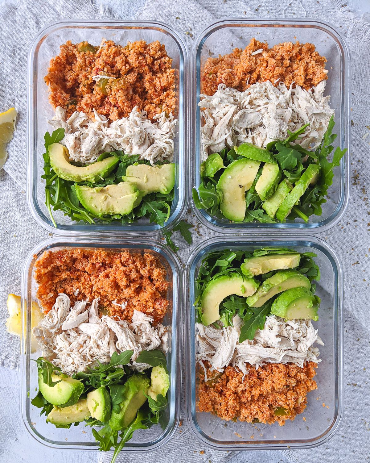 Mexican Meal Prep Bowls with Cauliflower Rice