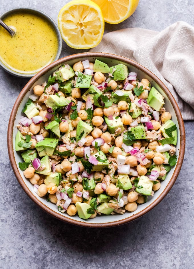 Avocado Chickpea Tuna Salad