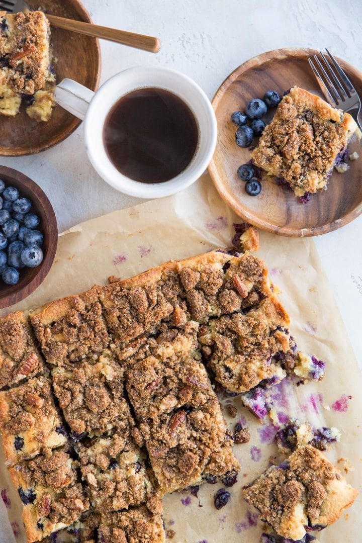 Keto Blueberry Coffee Cake