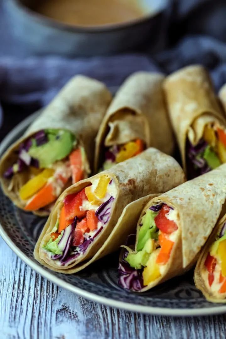 Vegan Wraps with Hummus