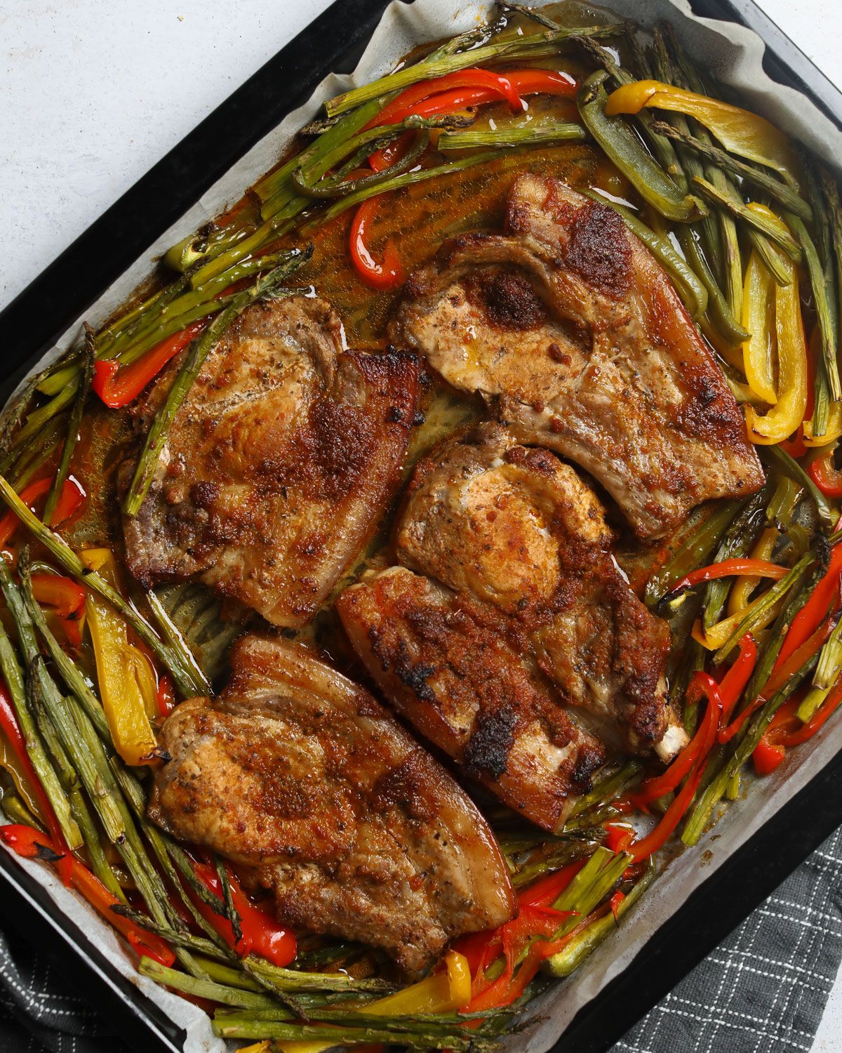Sheet Pan Pork Chops and Vegetables