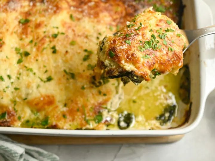 Keto Creamy Spinach Chicken Casserole