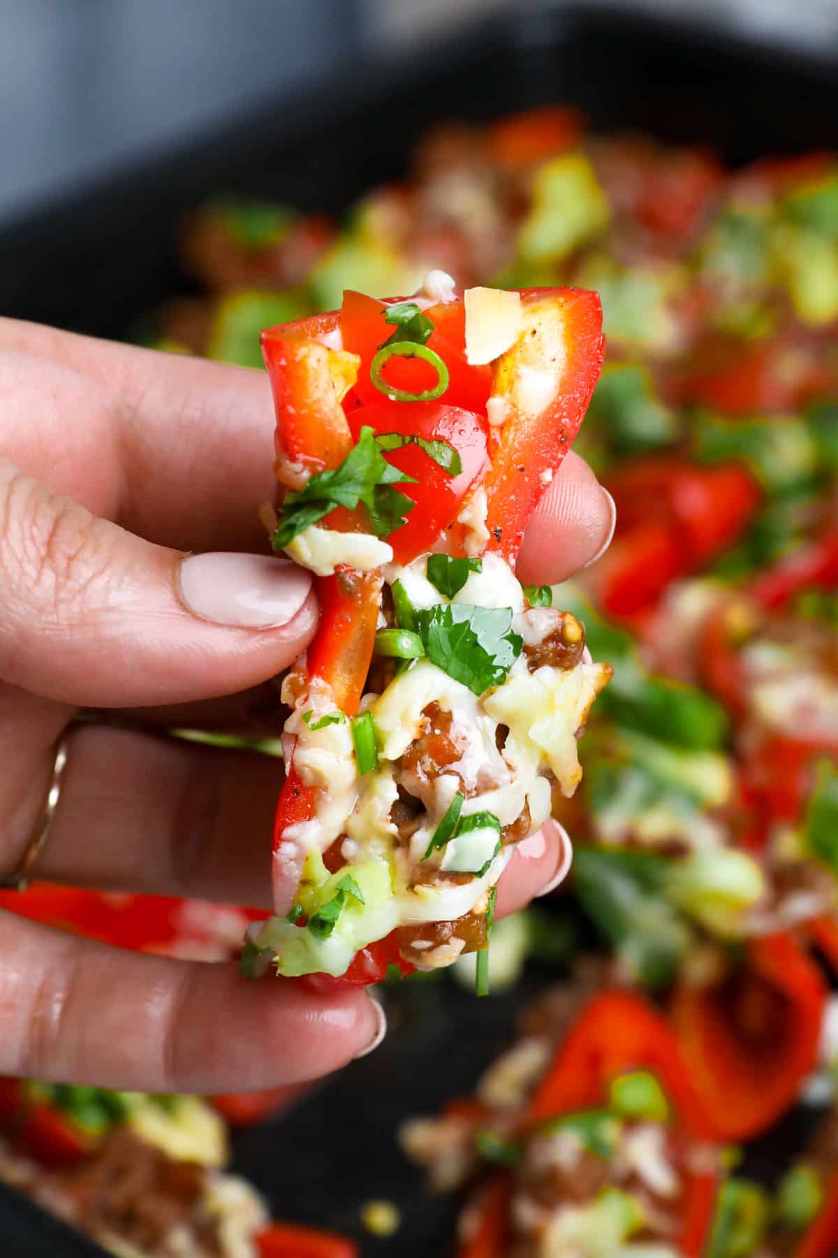 mini pepper nachos