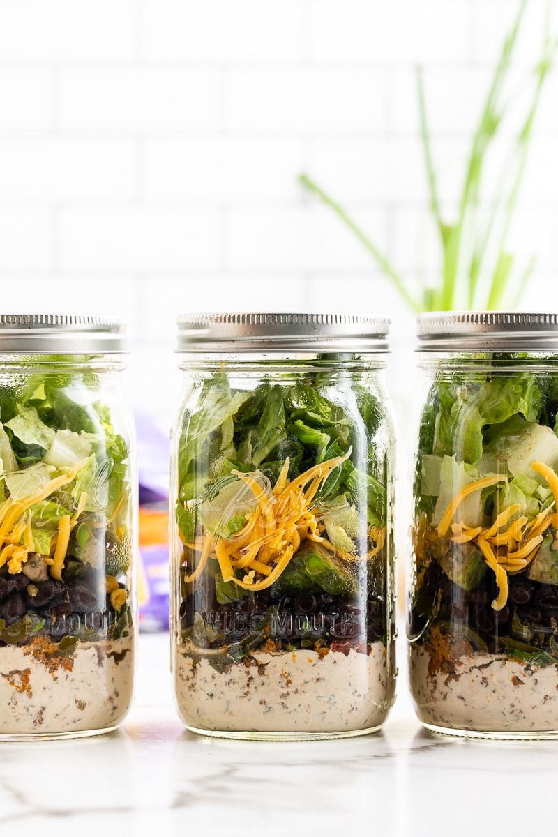 taco salad in a jar