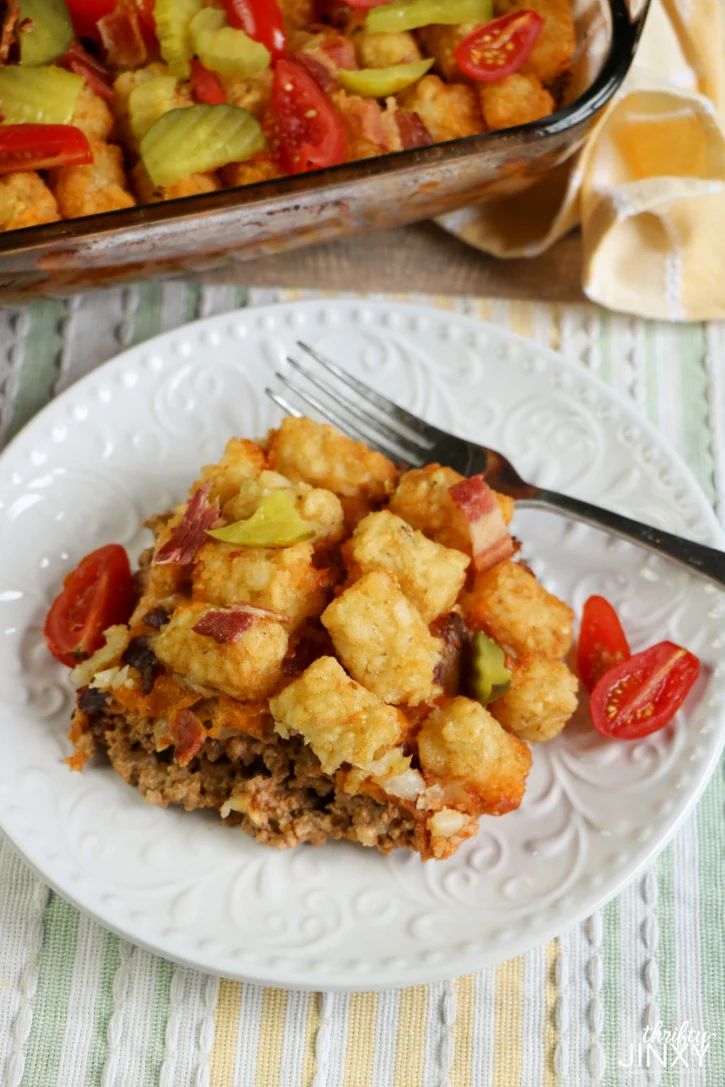 Bacon Cheeseburger Tater Tot Casserole