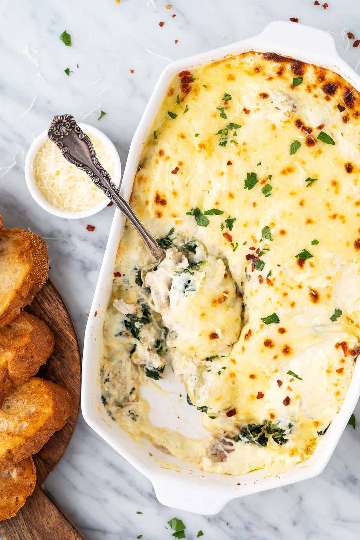 Spinach Artichoke Chicken Casserole