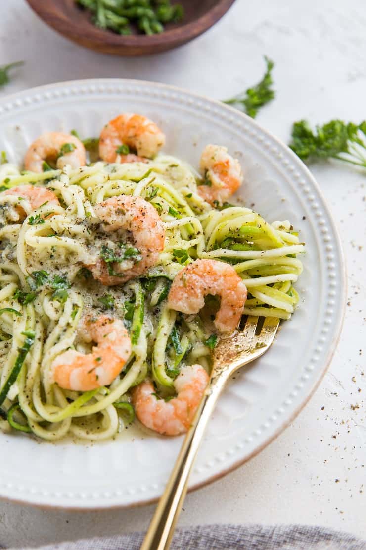 Keto Shrimp Scampi with Zucchini Noodles