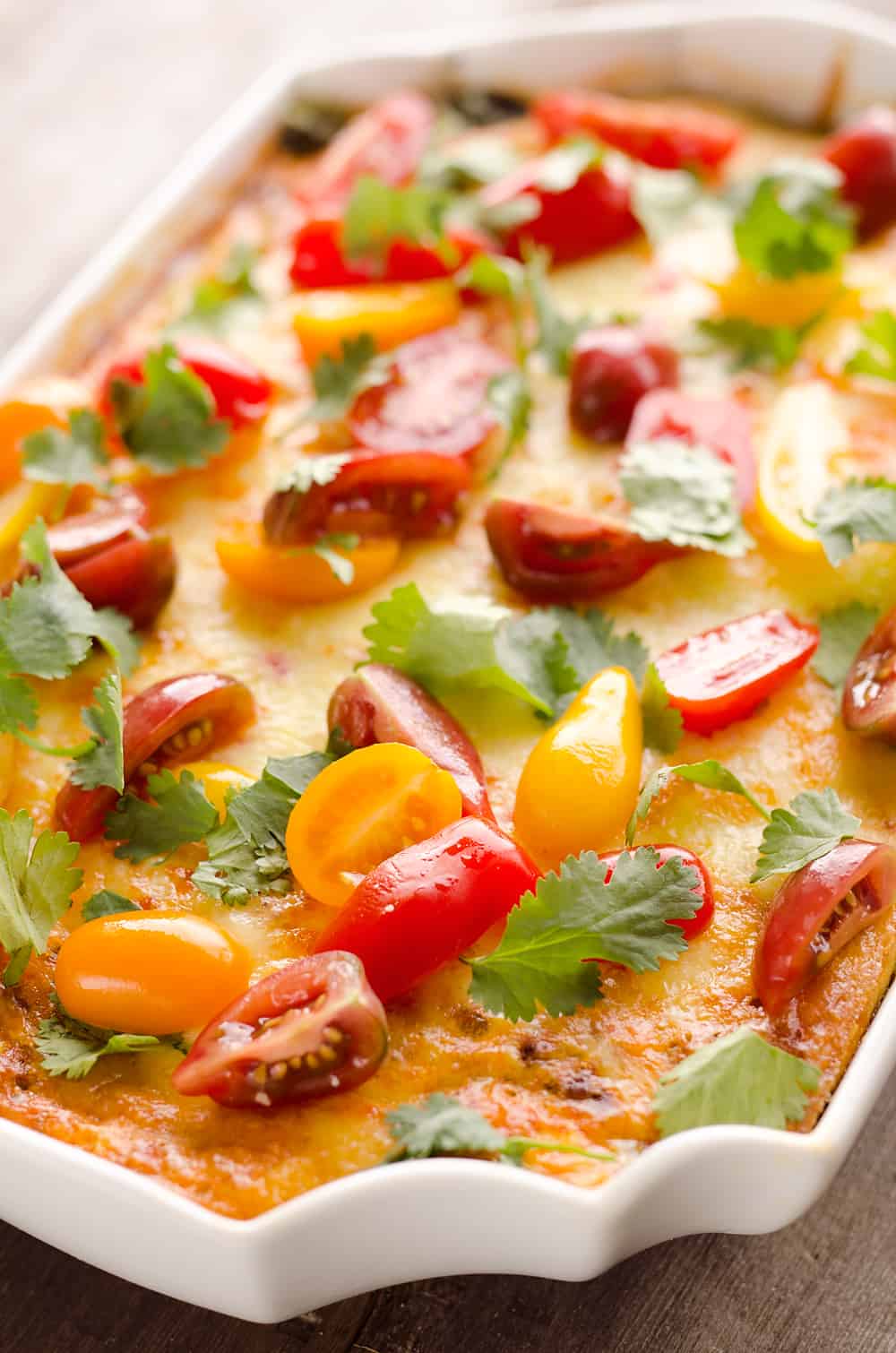 Roasted Poblano & Chorizo Egg Casserole