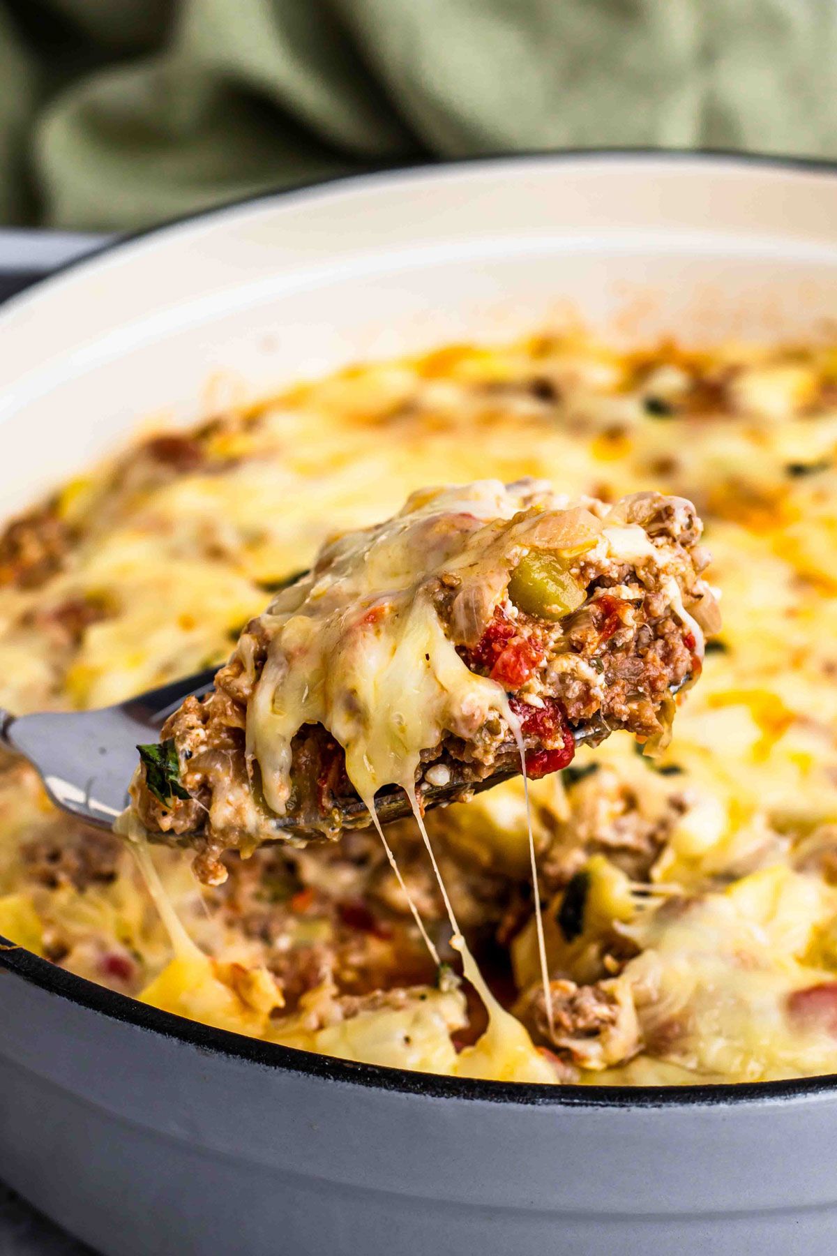 2. Keto Zucchini Lasagna Skillet