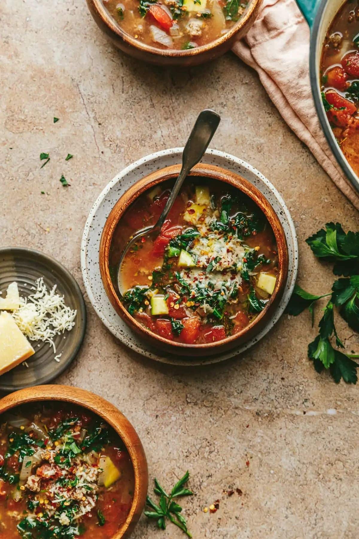 20. Tuscan Soup with Beef and Vegetables