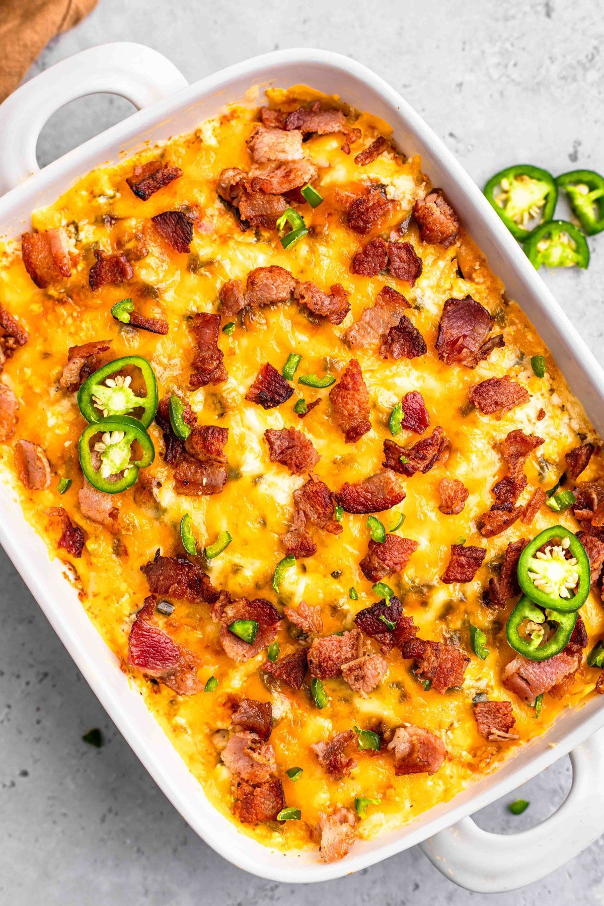 3. Keto Jalapeno Popper Casserole