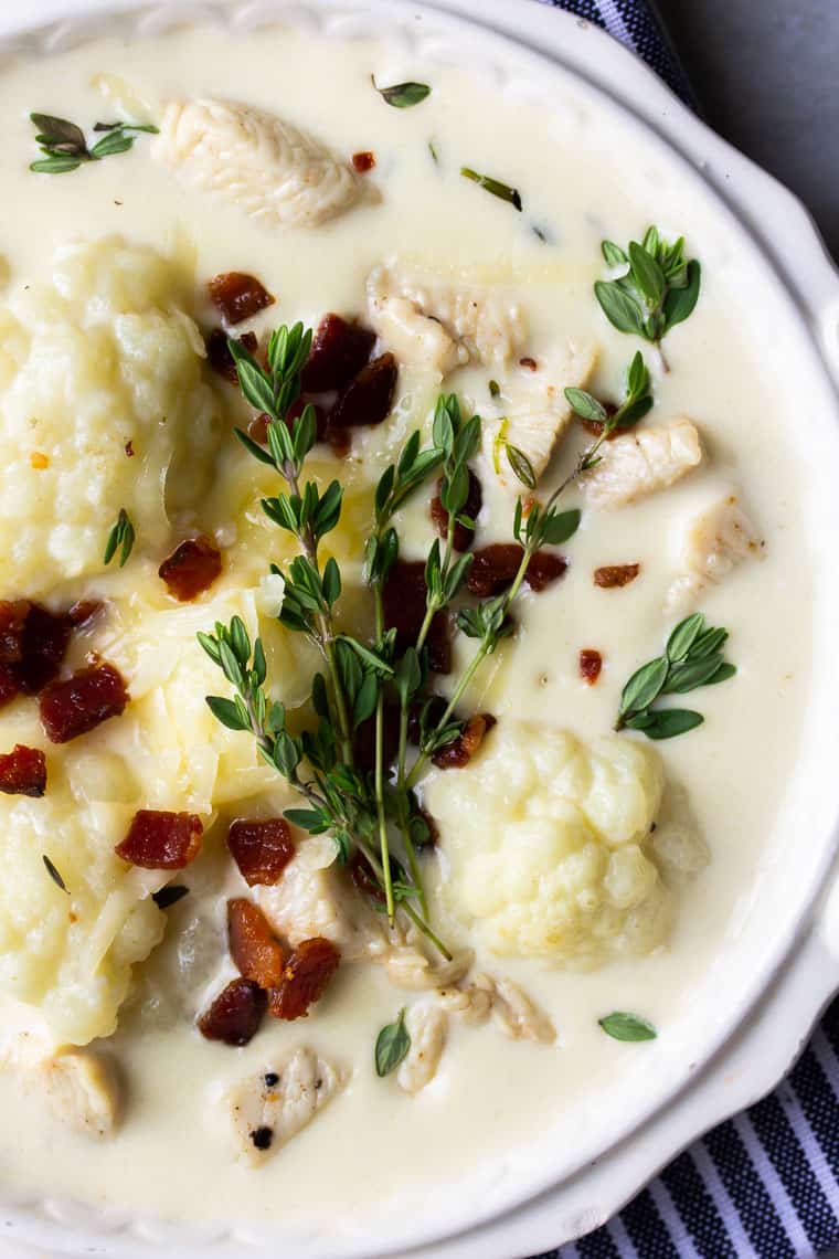 7. Cauliflower Chicken Chowder