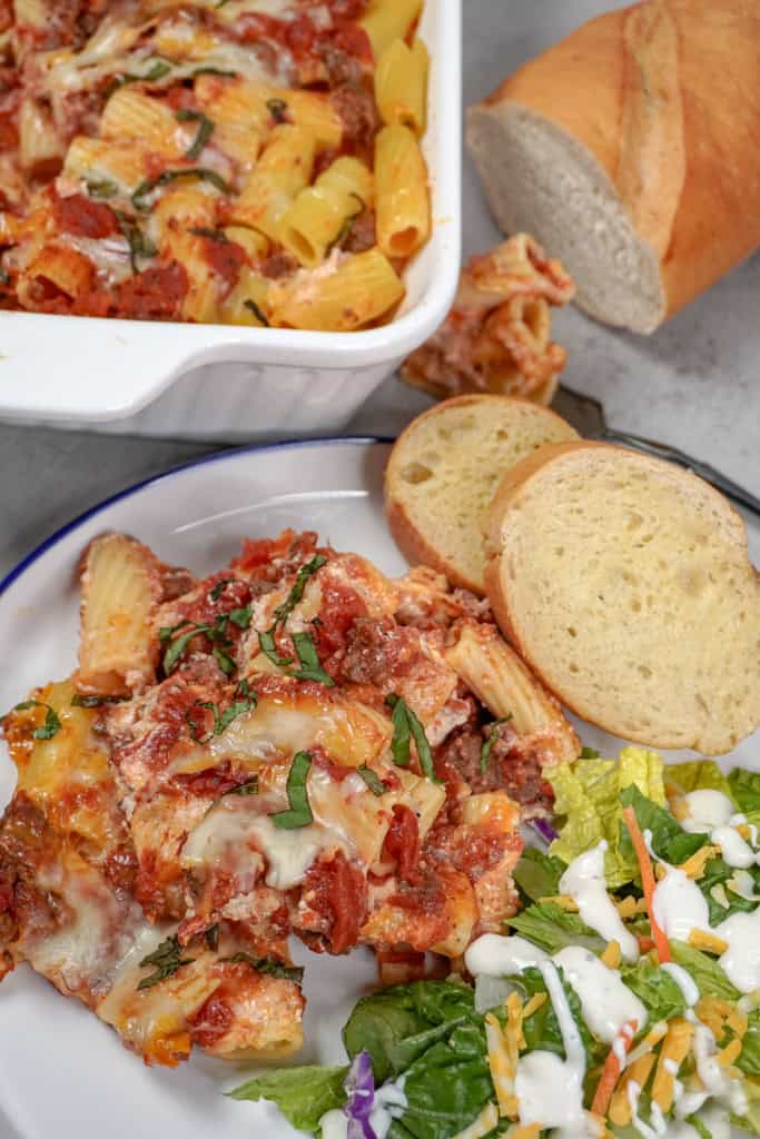 9. Cheesy Rigatoni Pasta Bake