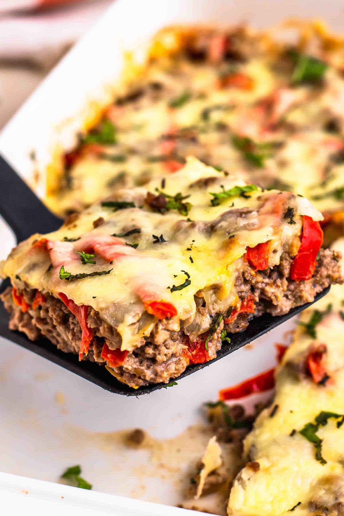 3. Keto Cheesy Philly Casserole