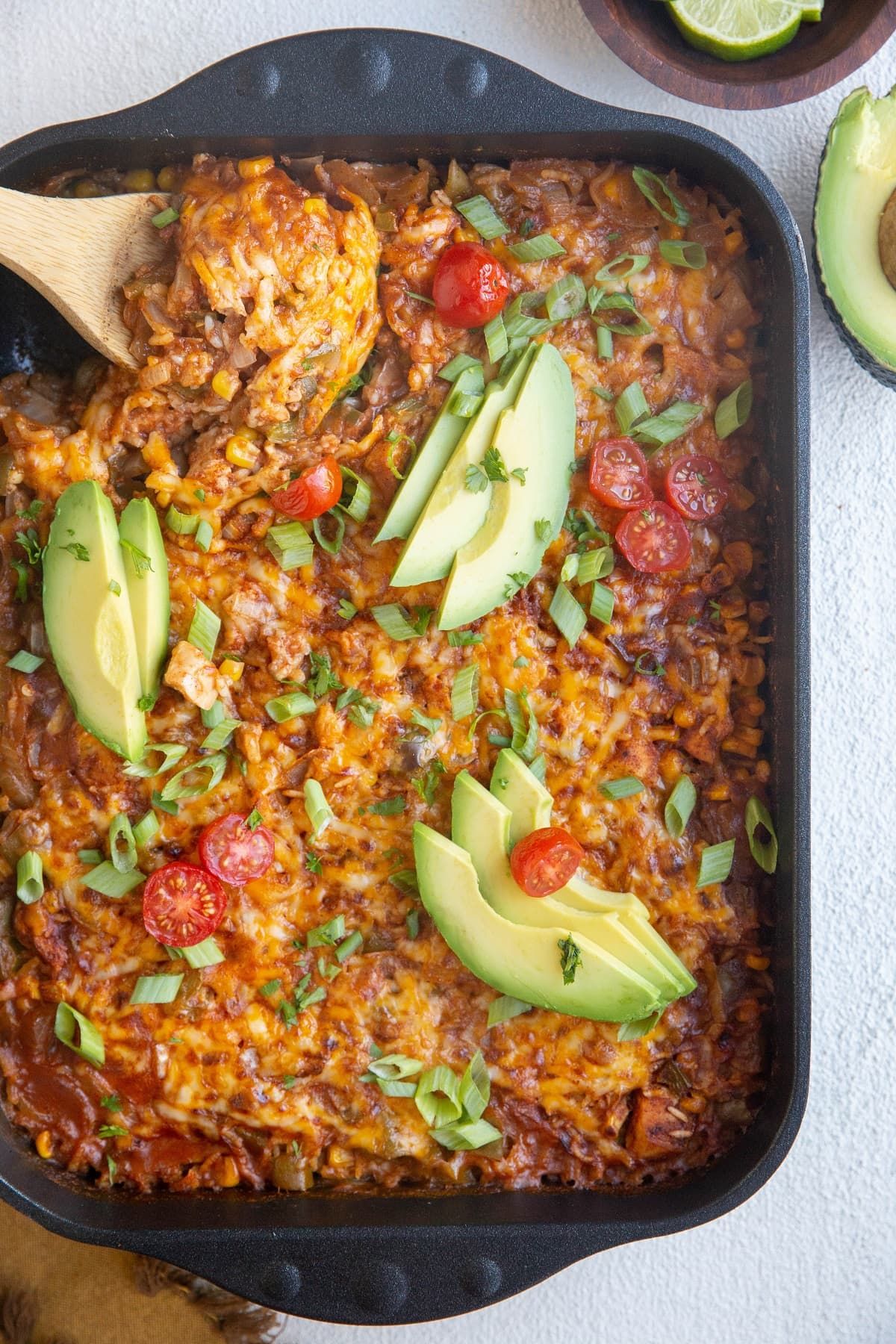 10. Chicken and Rice Enchilada Casserole