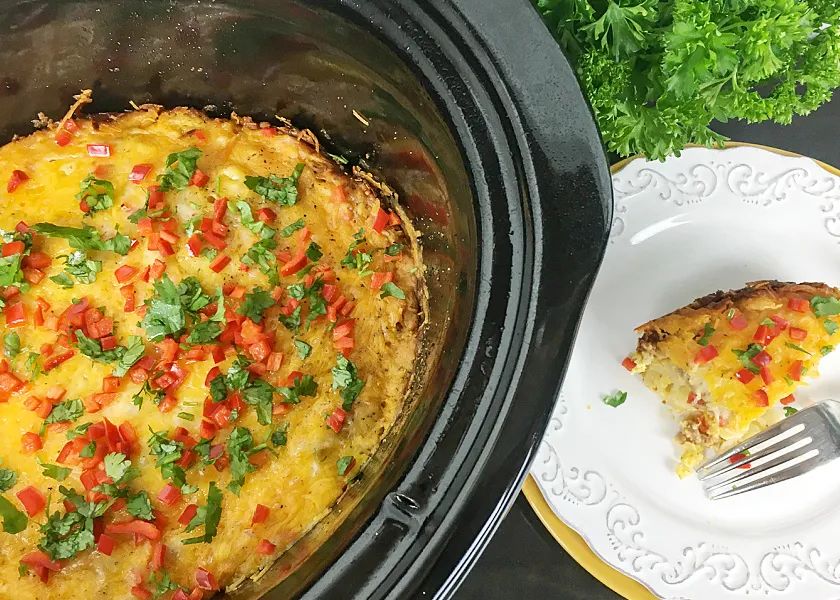 2. Slow Cooker Southwestern Breakfast Casserole