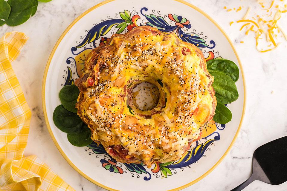 20. Air Fryer Loaded Bagel Breakfast Bake Casserole