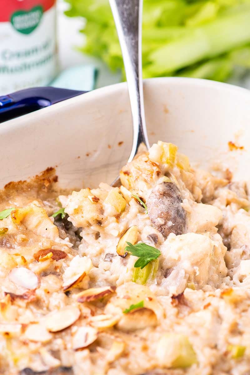 26. Mushroom Gruyere Chicken Rice Casserole