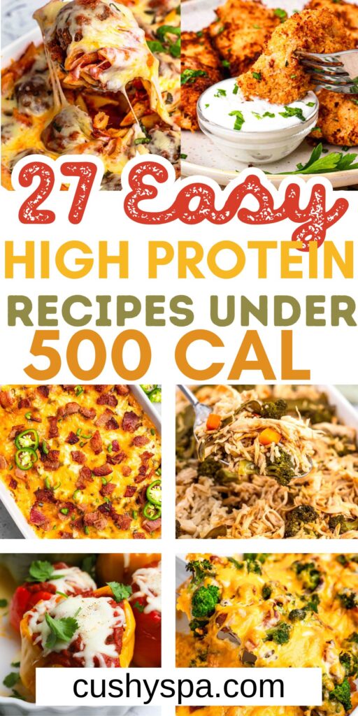 high protein meals under 500 cals