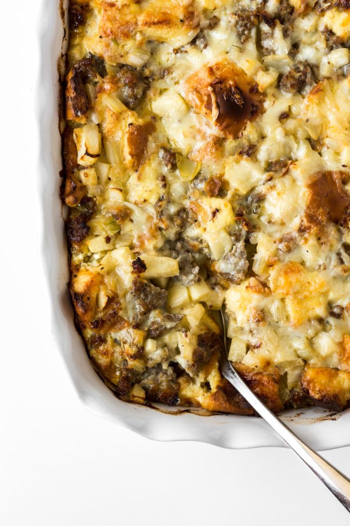 8. Breakfast Strata with Apples, Sausage and Fennel