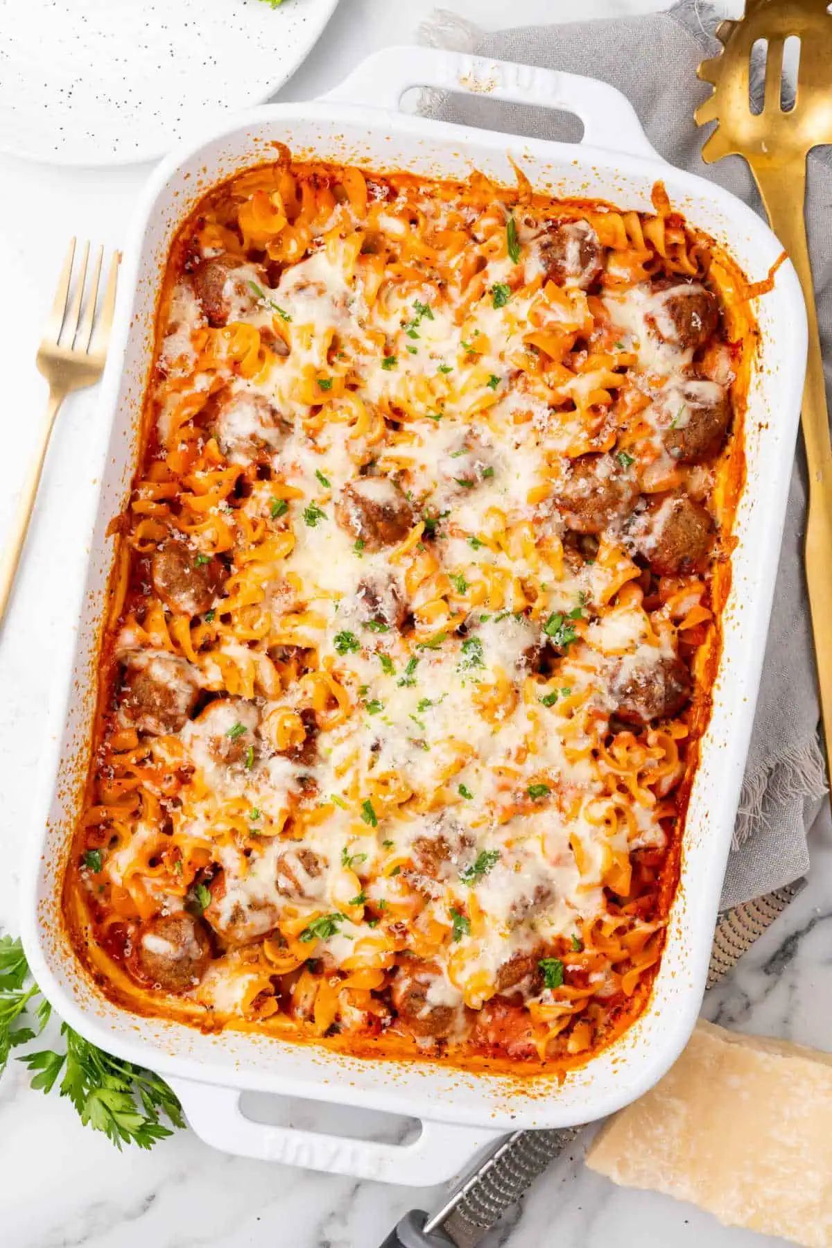 9. Meatball Pasta Casserole